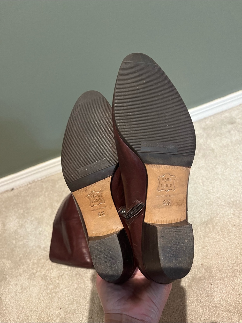 Authentic Salvatore Ferragamo Italian Women’s Riding Boots 6.5 - Picture 4 of 10